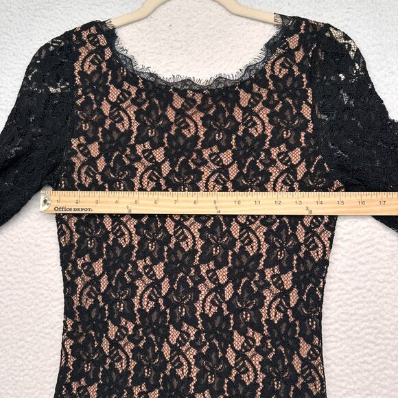 Aritzia Babaton | Women's Lace Mini Dress Black Size 4 - Picture 3 of 10